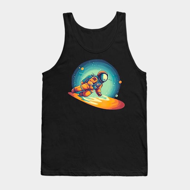 Exploring the Cosmos - Astronaut Space Exploration Tank Top by PlutoOrigins